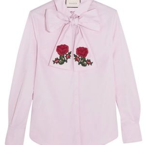 Gucci pale mirabelle rose blouse